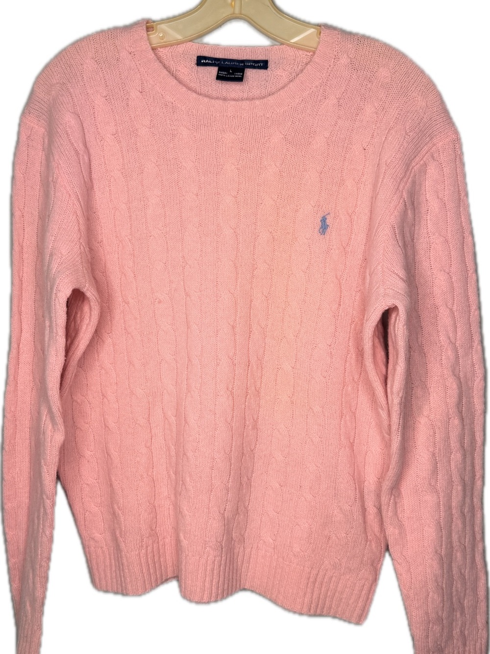 Ralph Lauren Sport Pink Lambs Wool Sweater